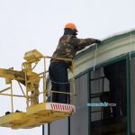 Постепенно в Ганцевичах отключают праздничную иллюминацию / фото: Сергей Багров