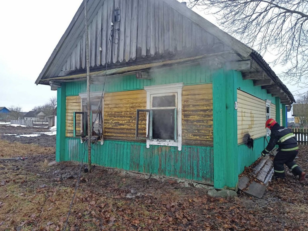 Пожар в агрогородке Остров