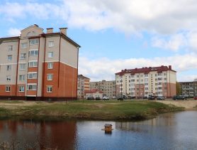 В Ганцевичах появился плавающий домик
