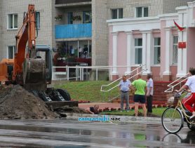 В Ганцевичах трубопровод ремонтируют после… ремонта