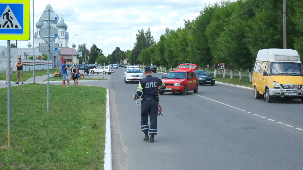 В Ганцевичах в аварию попал учебный автомобиль лицея