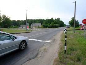 На выезде из Ганцевичей вновь появился знак «STOP»