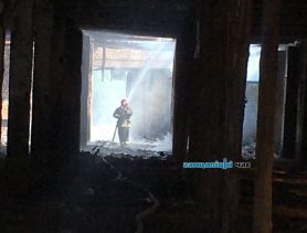 В Ганцевичском районе горела старая ферма