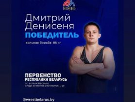 Чемпионом Беларуси по вольной борьбе среди юниоров стал житель Ганцевич