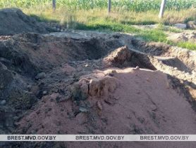 Неожиданная находка в Брестской области: зерно испортилось и его закопали