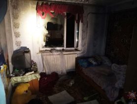 В Столинском районе пожар – горел дом, где были дети и их мать