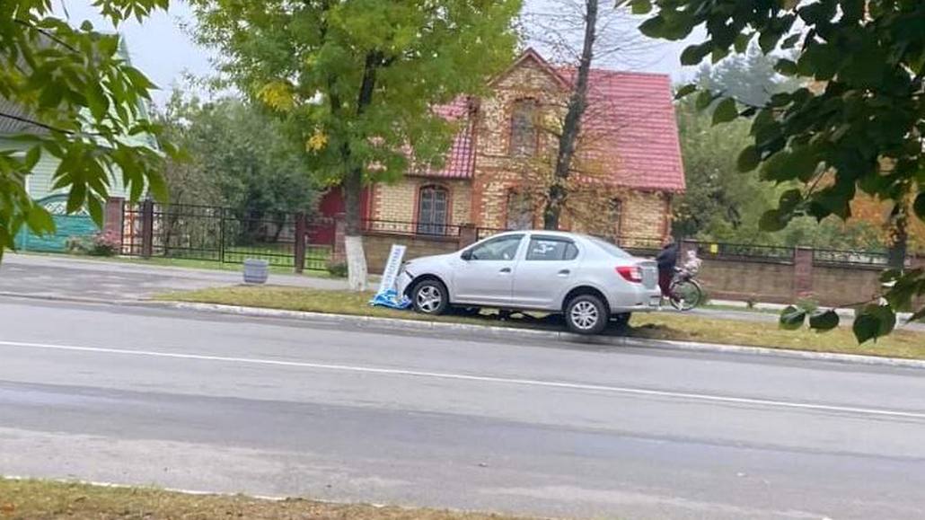 В Ганцевичах машина такси попала в аварию