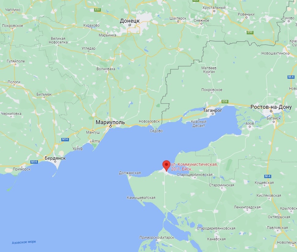 Место происшествия на карте Google