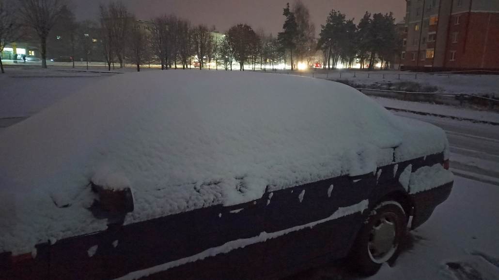 В Ганцевичах выпал первый снег