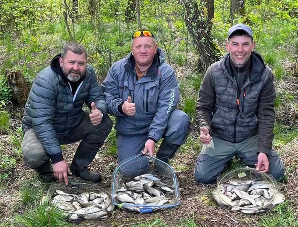 поймали много рыбы