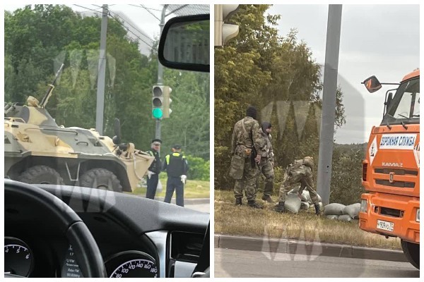 Военные на окраине Москвы