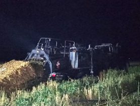 В поле около Бреста сгорела сельскохозяйственная техника