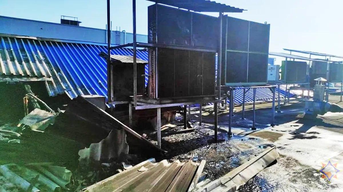 Здание кулинарного цеха горело в Пинске. 15 августа 2023 года