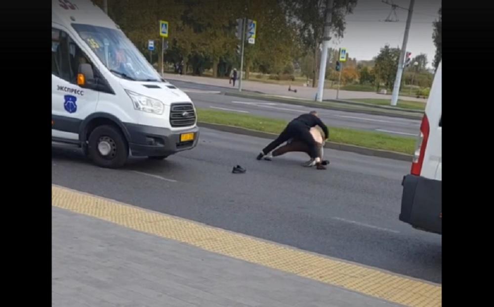 Драка маршрутчиков в Бресте