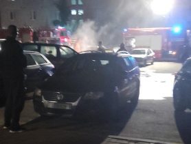 В Дрогичине тушили минивен