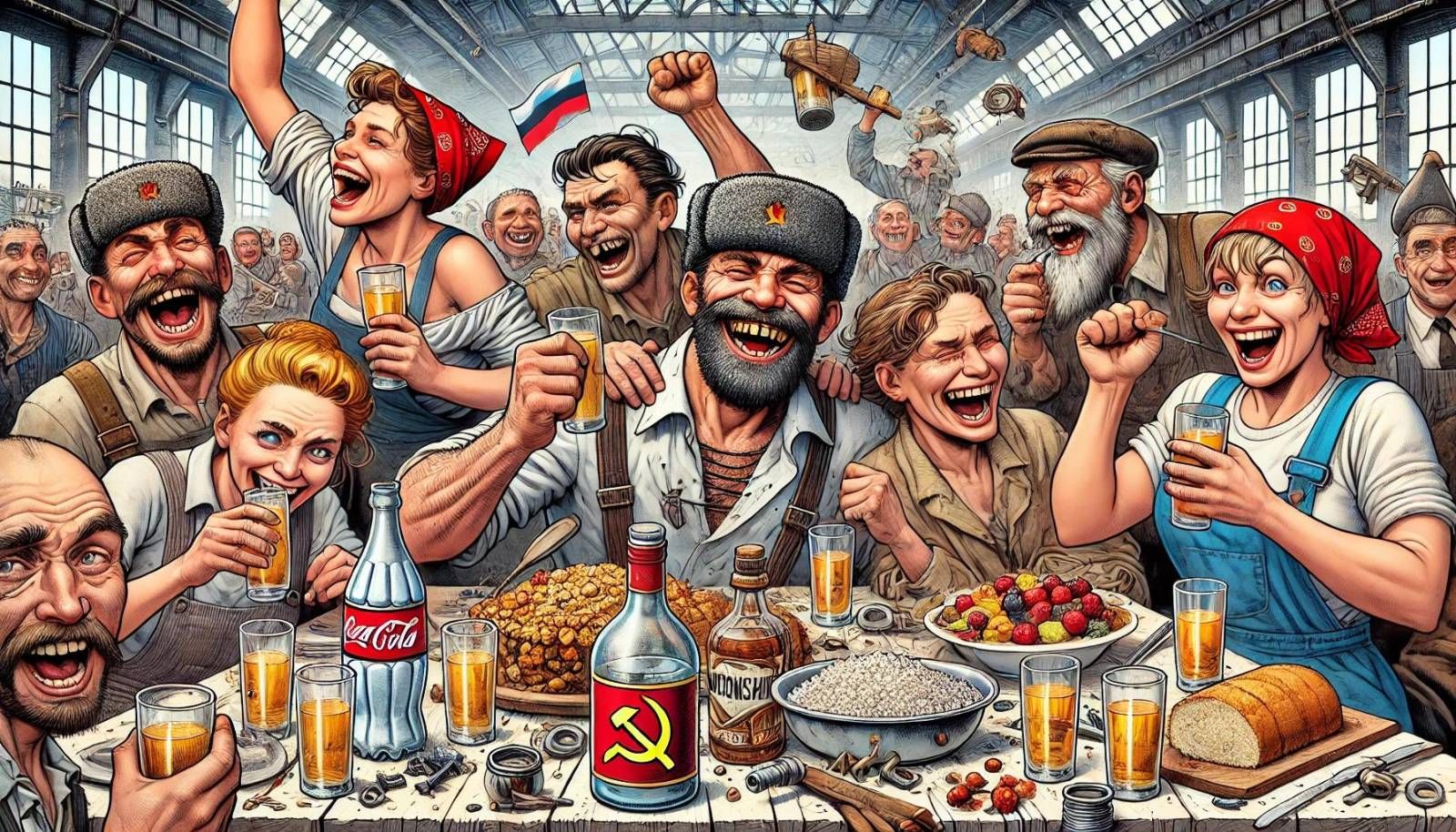 Карикатура к фельетону про ошибку бухгалтера в Челябинске. Создано при помощи gpt