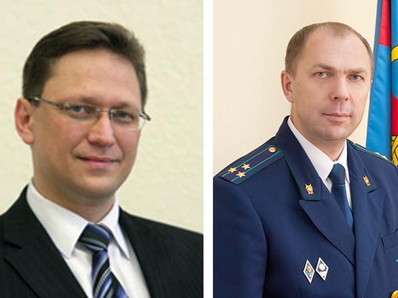 Председатеь комитета государственного контроля Брестской области Дмитрий Викентьевич БАСКО и прокурор Брестской области Иван Данилович НОСКЕВИЧ.