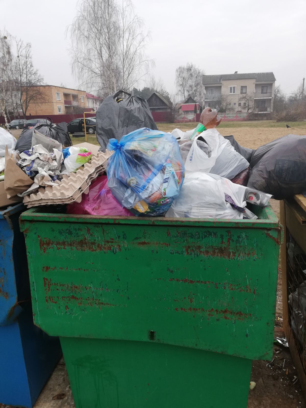 В Ганцевичах некоторым сложно выбросить бытовые отходы по-правильному