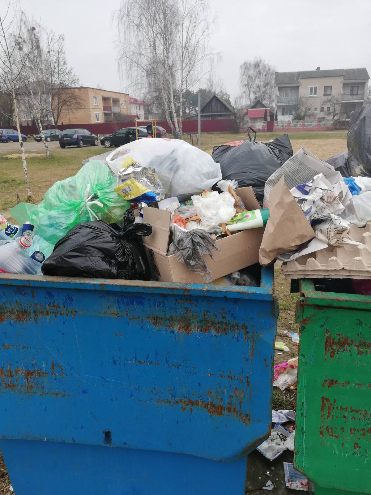 В Ганцевичах некоторым сложно выбросить бытовые отходы по-правильному