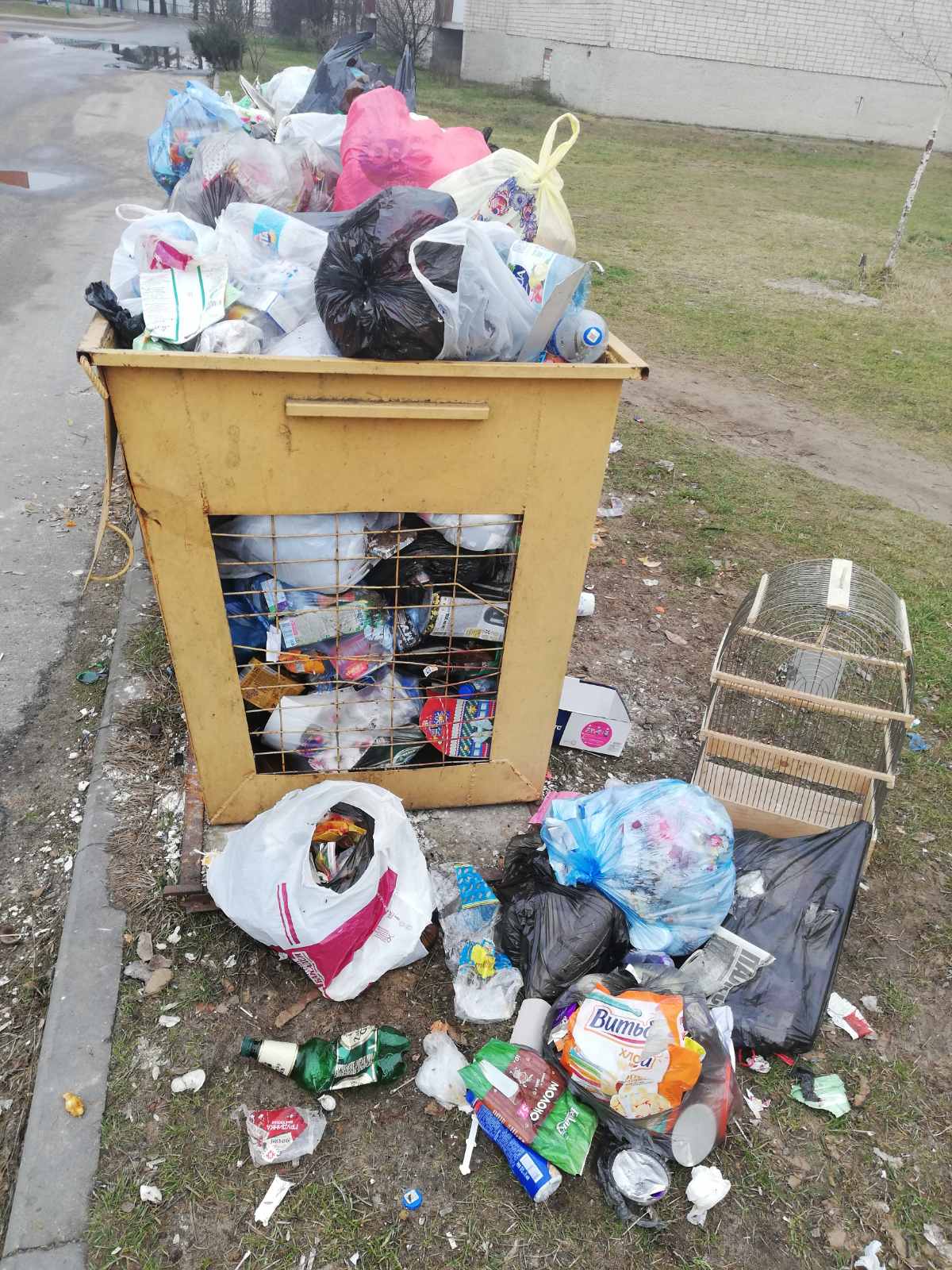 В Ганцевичах некоторым сложно выбросить бытовые отходы по-правильному
