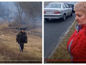 В Добруше в январе к приезду Президента косят траву, а “мэр” крутит блогеру фигу